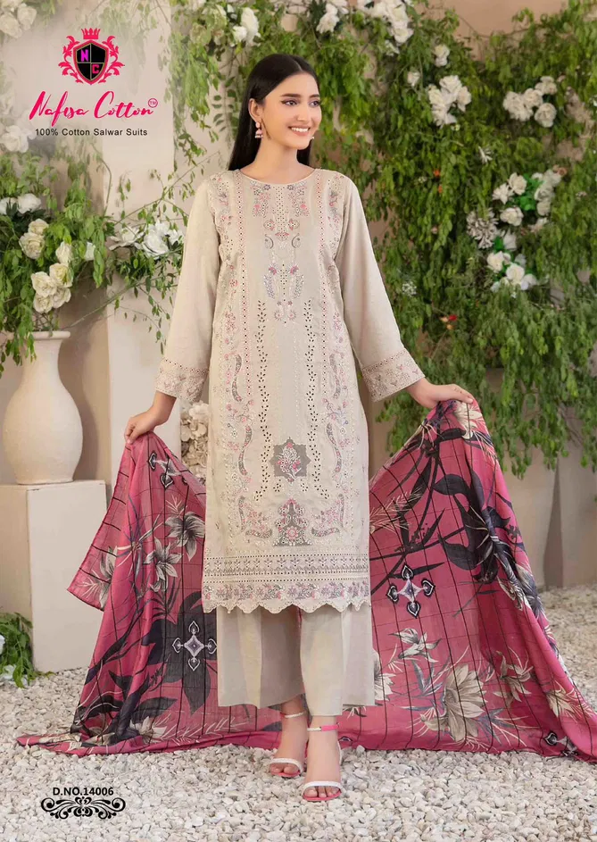 Monsoon Vol 14 By Nafisa Karachi Cotton Dress Material Wholesale Shop In Surat